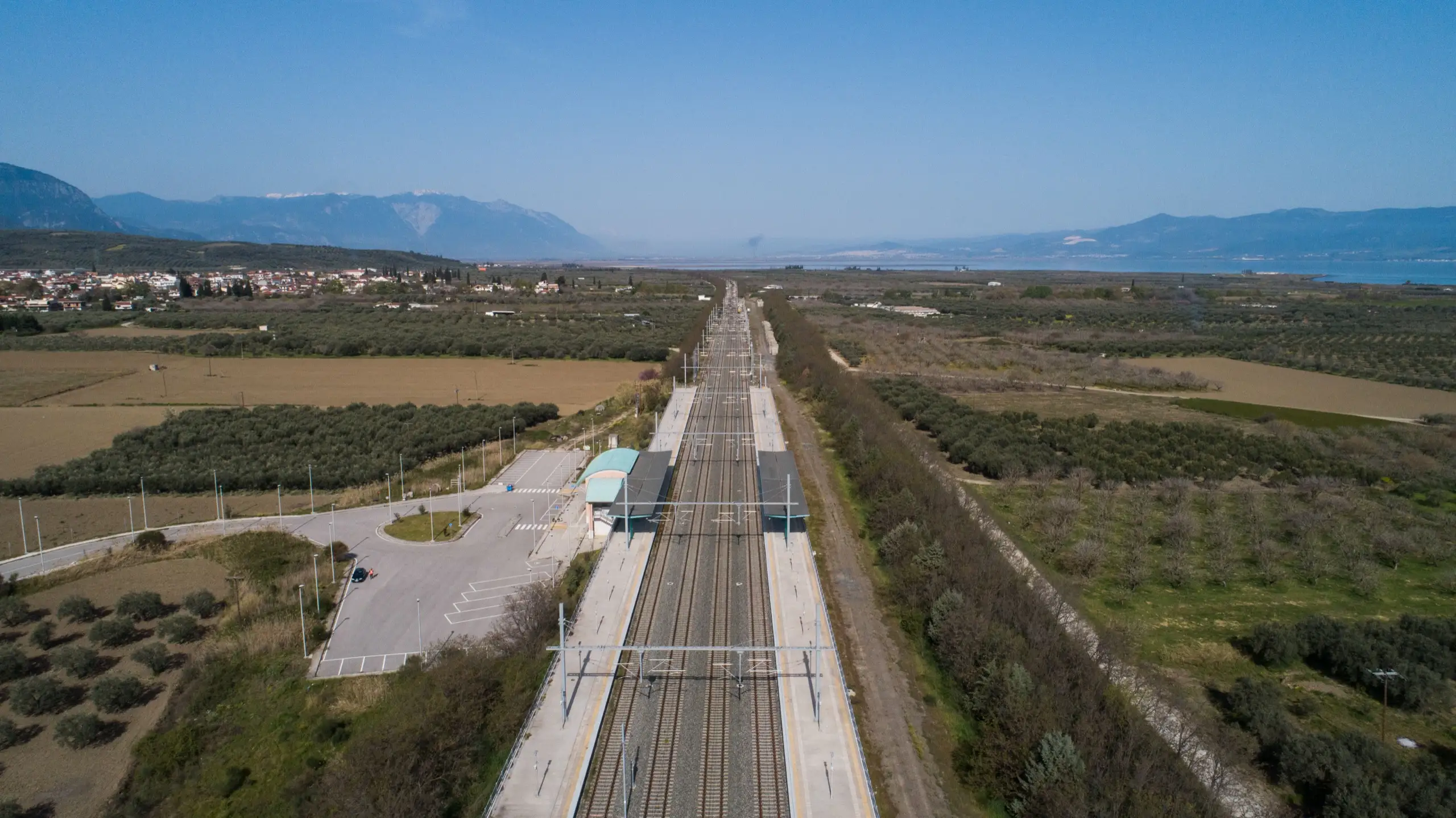 Σιδηροδρομικό έργο υποδομής στη Θεσσαλία.