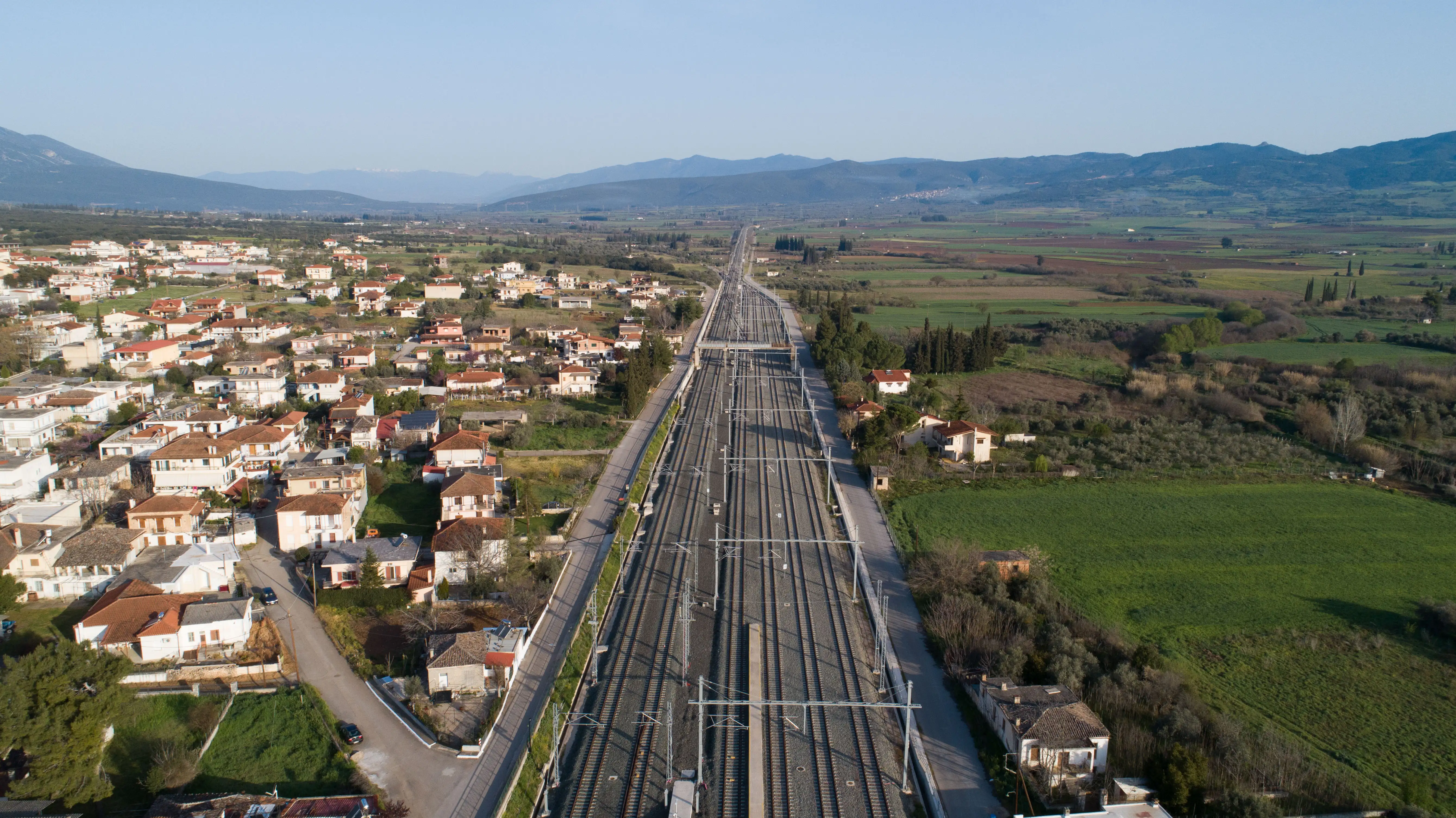 Φωτογραφία από τη σιδηροδρομική υποδομή.